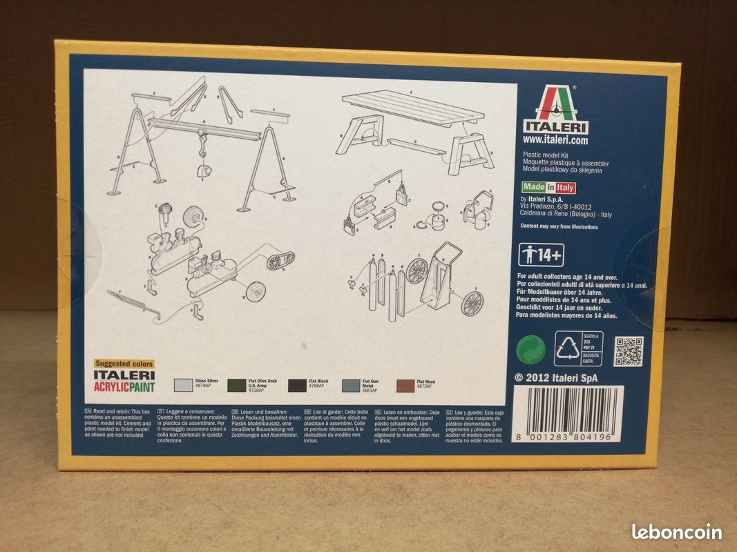 Maquette Italeri Field Tool Shop - Échelle 1/35 - Occasion Jamais Montée