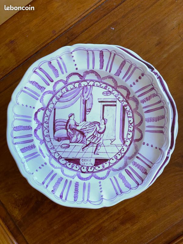 13 assiettes à décor biblique 19e siècle ou avant (18e) attribution Saint Omer (image 8)