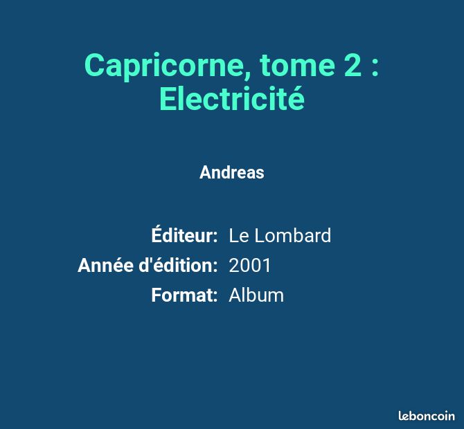 Capricorne, tome 2 : Electricité - Andreas (image 2)
