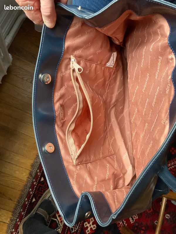 Sac à mains PAQUETAGE bleu marine (image 4)