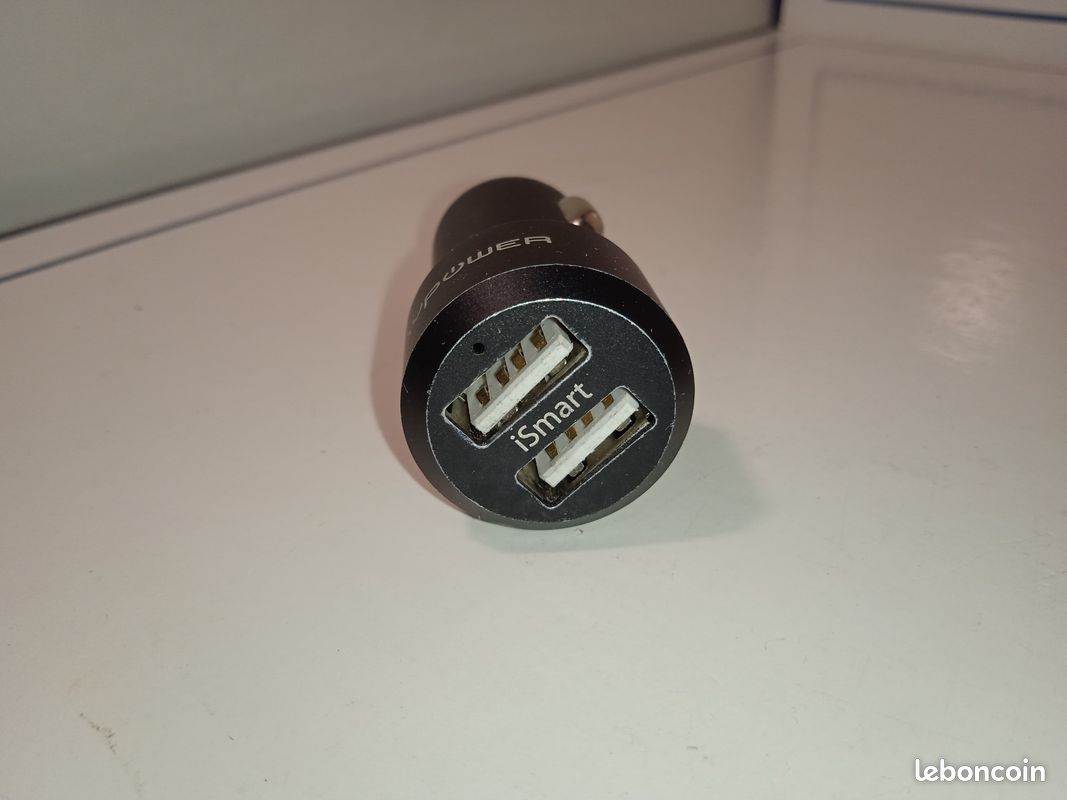 Mini chargeur double de voiture allume cigare 2 ports USB RAVPower Extra 24W / 5V 4,8A iSmart en alliage d'aluminium (image 3)