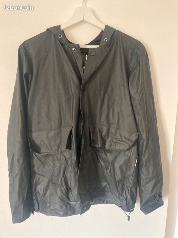 K-way / imperméable noir avec capuche Rains taille XS / S (image 1)