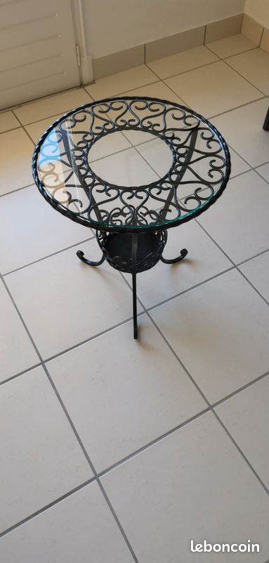 Petite table basse en fer forgé (image 6)