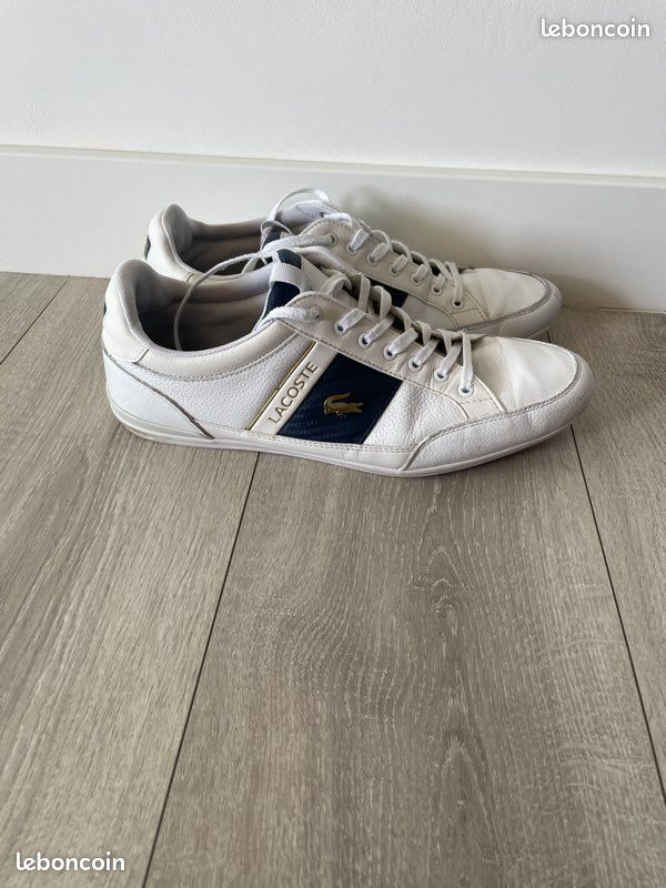 Chaussures Lacoste, blanche et bleu taille 43 (image 1)