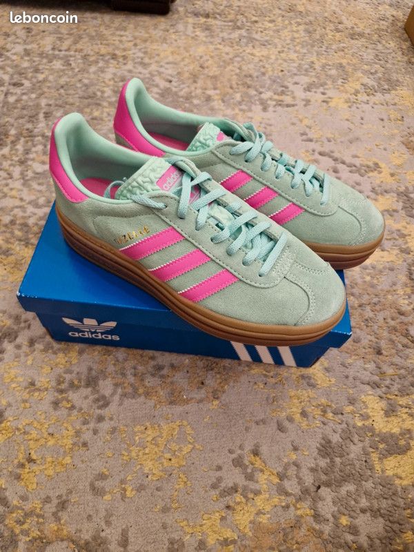 adidas gazelle silver green womens Adidas Gazelle Bold Pulse Mint Pink  LOCKERSTREET
