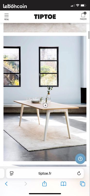 Plateau de table à manger TIP TOE en chêne éco-certifié 8 places – Neuf (image 1)