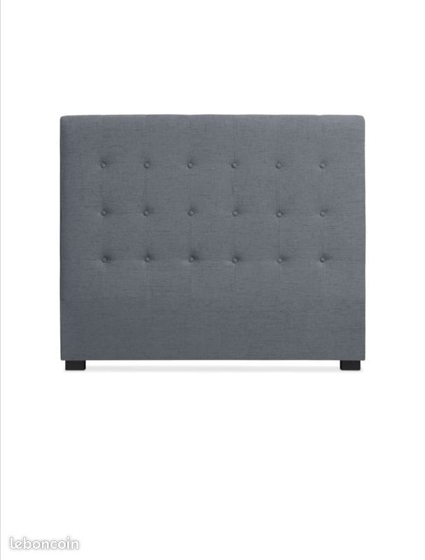 Tete lit tissus gris (image 2)