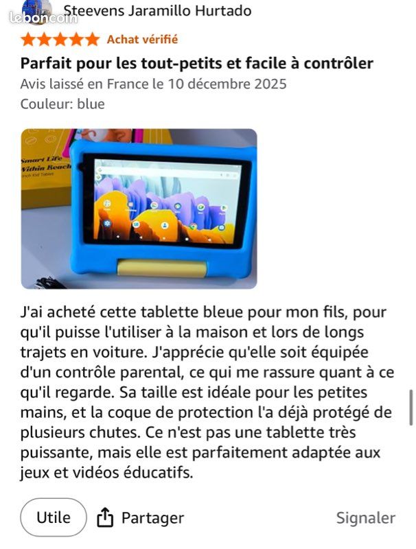 Tablette Enfants 7 Pouces, Android 11 Tablette Pour Enfant 2Go RAM 32Go