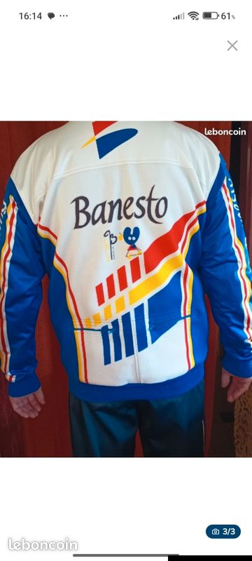 Veste D'hiver Cycliste Nalini – Équipe Banesto, Années 90 (taille 6, Rare)