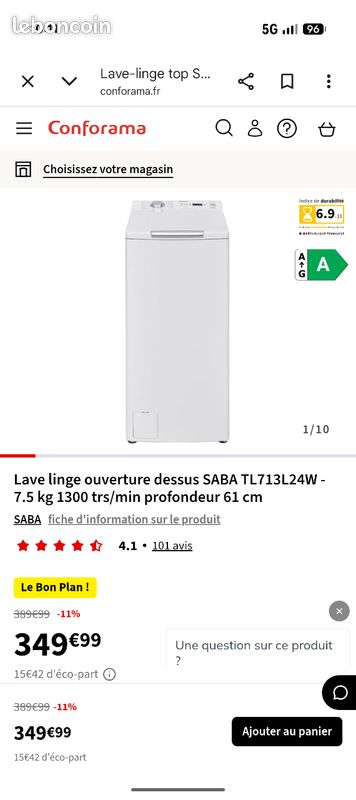 Lave linge top (image 6)