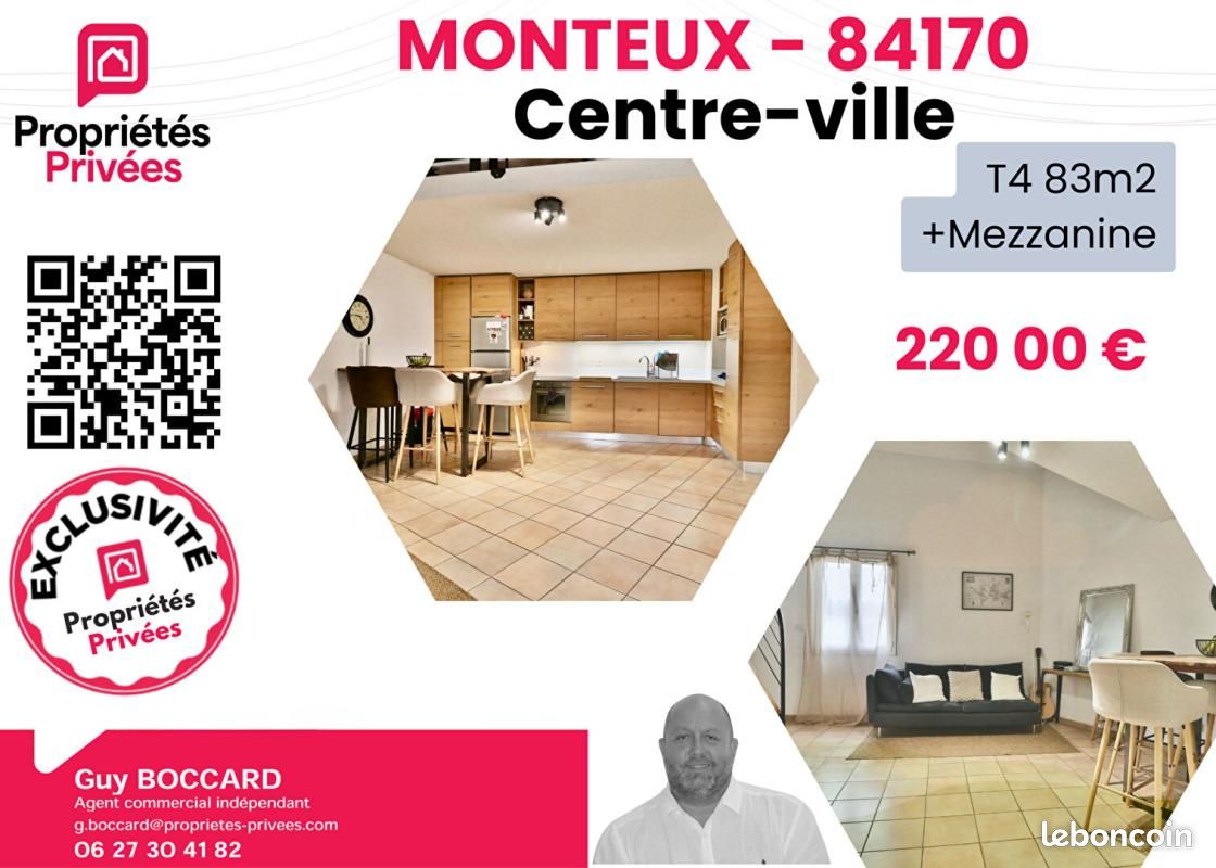 Appartement 4 pièces 83 m² · à Monteux · 83 m² · 220 000 €