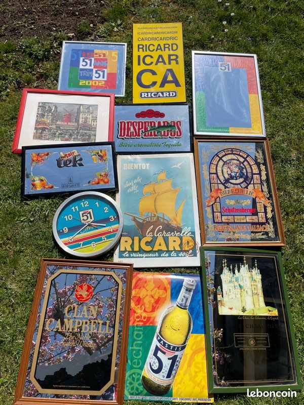 Lot 2 Mignonnettes Ricard Pastis 45 Neuf Échantillon VRP 1977 Collector Vintage