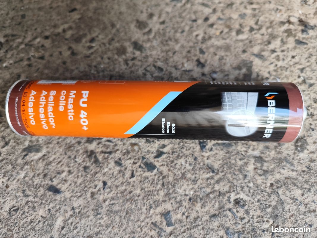 Mastic colle PU 40+ blanc Berner (image 1)