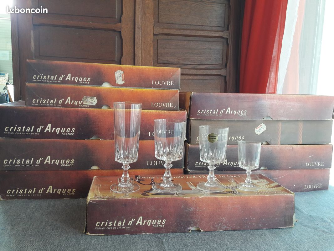 Ensemble de verres Cristal d’Arques – Modèle Louvre (image 1)