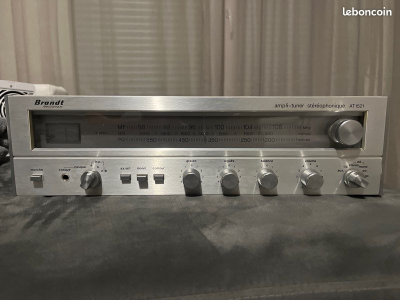 Ampli-tuner Vintage Brandt AT 2271 - Révisé Par Pro - 22W - Gris