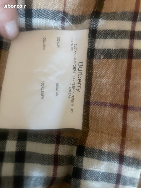 Chemise Burberry Homme en Lin (image 6)
