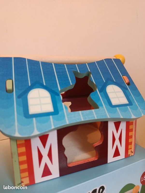 Maison à empiler en bois, 6 figurines, design de ferme, (image 7)