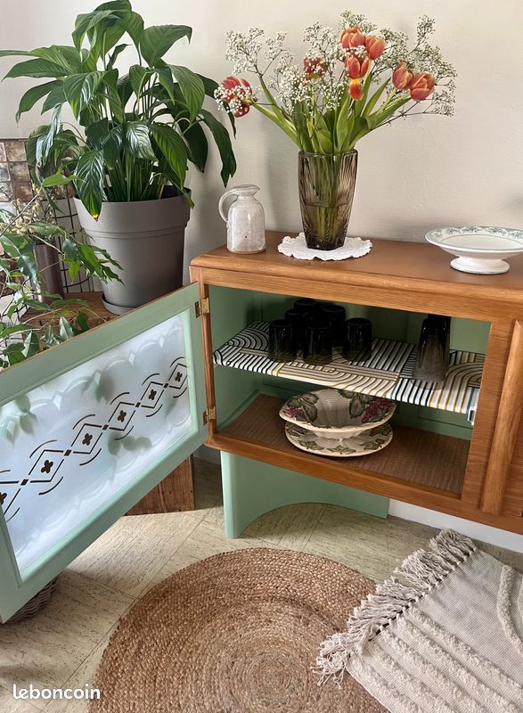 🌺🌸 Mobiliers Uniques - Enfilade, buffet bas "MADO" vintage - Art déco (image 9)