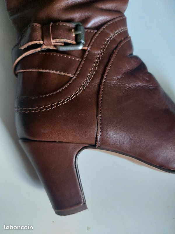 Bottes plissées André taille 36 - cuir (image 3)