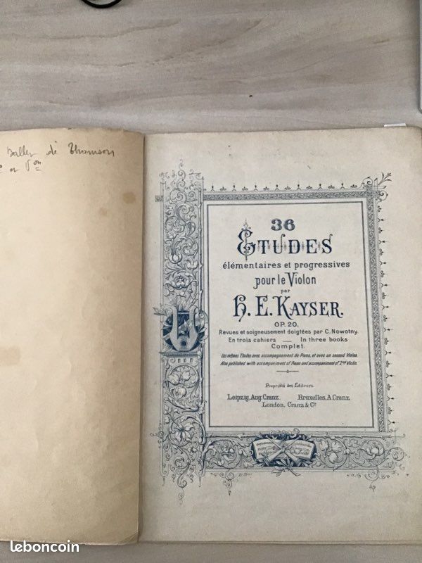 36 études pour violon - H.E Kayser - Editions Cranz n3 (image 3)
