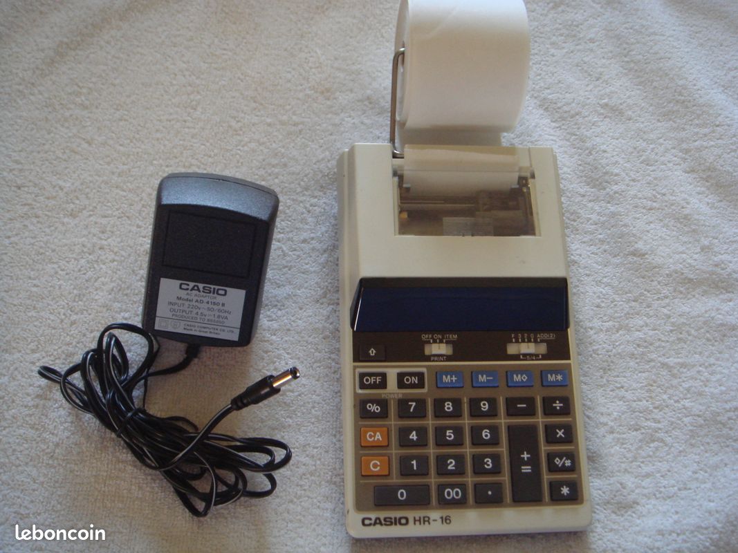 Calculatrice vintage Casio HR-16 (image 1)