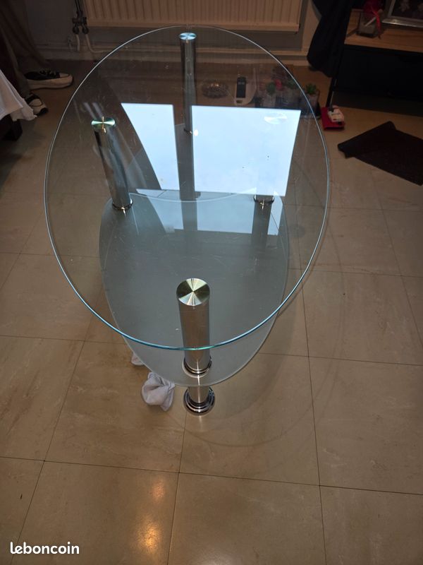 Table basse en verre avec meuble TV (image 5)
