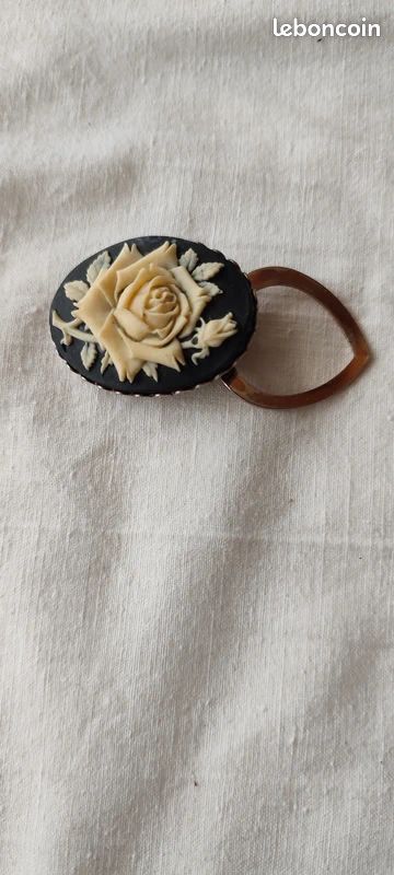 Rare Broche Ancienne Française - Pince à Foulard Vintage