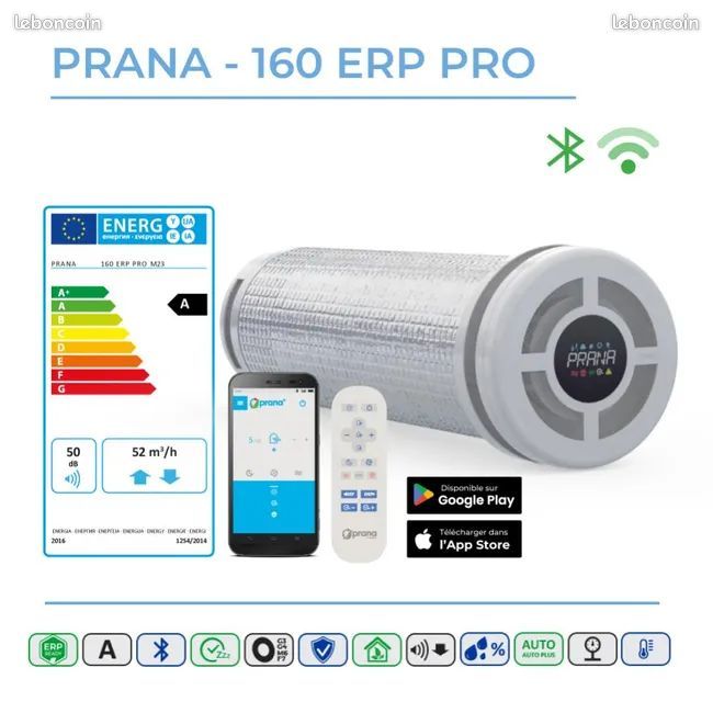 VMC Double-flux Décentralisée PRANA 160 ERP PRO (image 1)