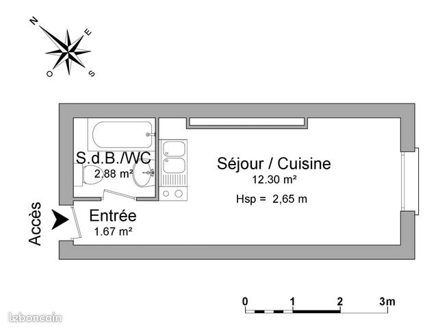 Studio 1 pièce 16 m² - Limoges 87000 (image principale 4)