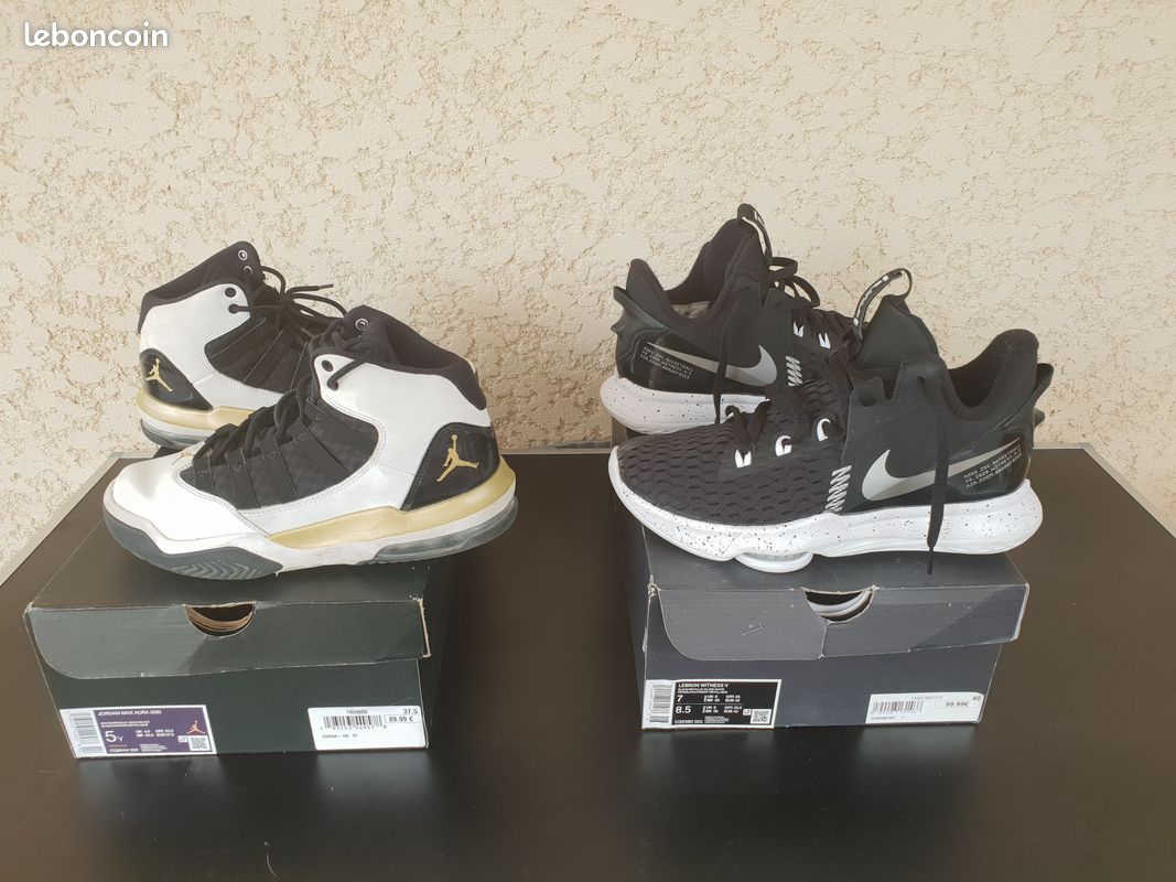 Nike Lebron Witness V Taille 40 Jordan Max Aura GS 'Golden