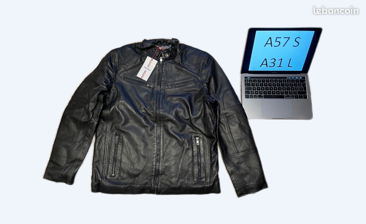 Blouson veste 100% cuir Helvetica S et L (image 1)