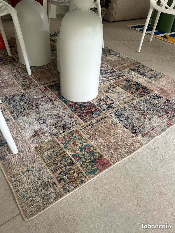 Tapis patchwork 100% fait main (image 1)