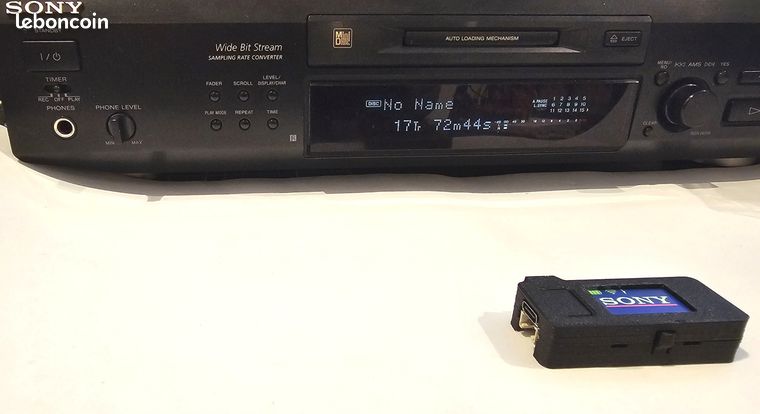 Télécommande Filaire Sony RM-MC33EL Pour Minidisc - Argent - Testée