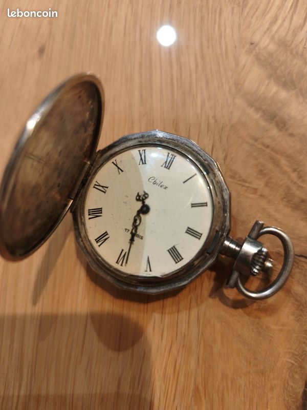 Montre De Poche Ancienne Mécanique Chilex - Occasion En Bon état Fonctionnelle - Style Vintage Rétro - Unisexe Adulte