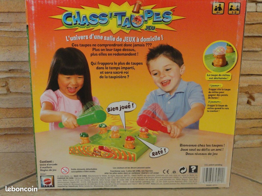 Générique Jeu de Tape Taupe pour Bébé - Jeu d Attaque Taupes - Jouet Éducatif avec Lumières Outil d'apprentissage Précoce - D'intérieur Extérieur Noël Garçons Filles
