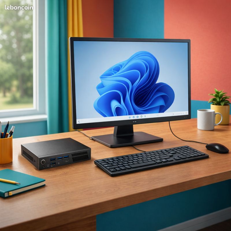 PC Mini Intel i3 W11 Pro SSD 250Go RAM 16Go Écran 22'' Office 2021 (image 7)