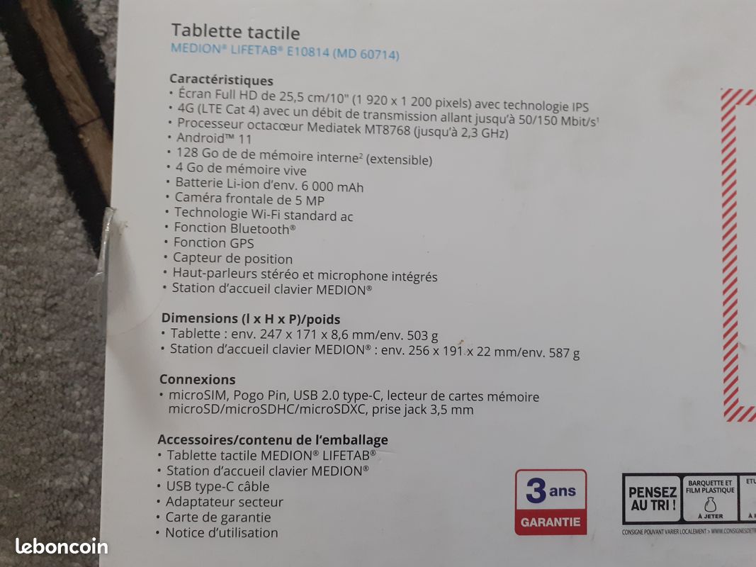 Table tactile mediom (image 2)