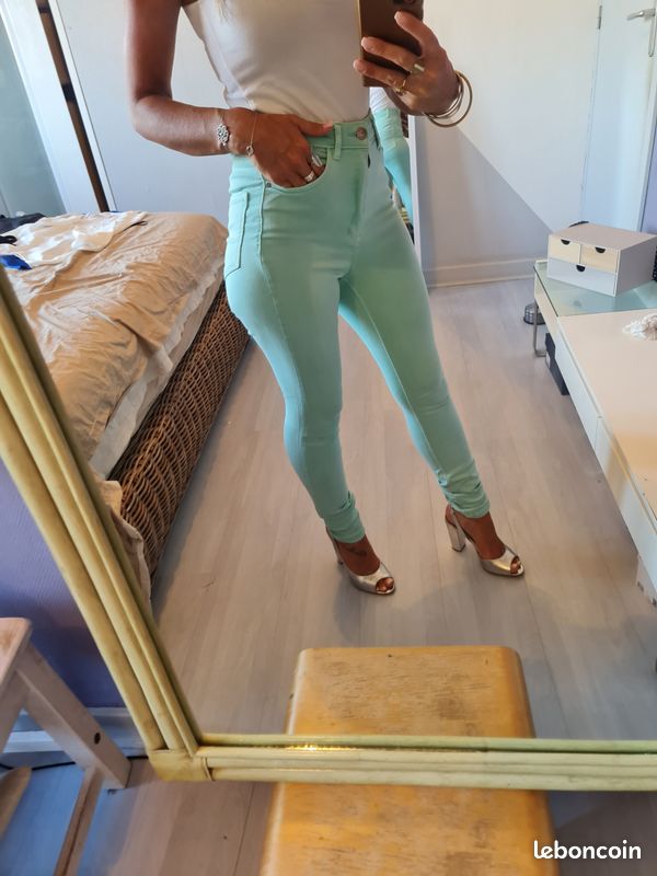 Pimkie Escarpin Et Jean Jean Skinny Bleu Gris Pimkie Taille 34