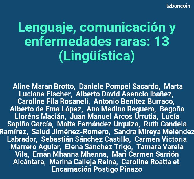 Lenguaje, comunicación y enfermedades raras: 13 (Lingüística) - Aline Maran Brotto, Daniele ... (image 2)