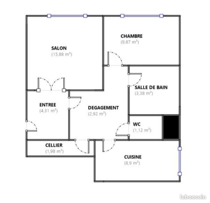 Appartement 2 pièces 48 m² · à Garges-lès-Gonesse · 48 m² · 109 900 €