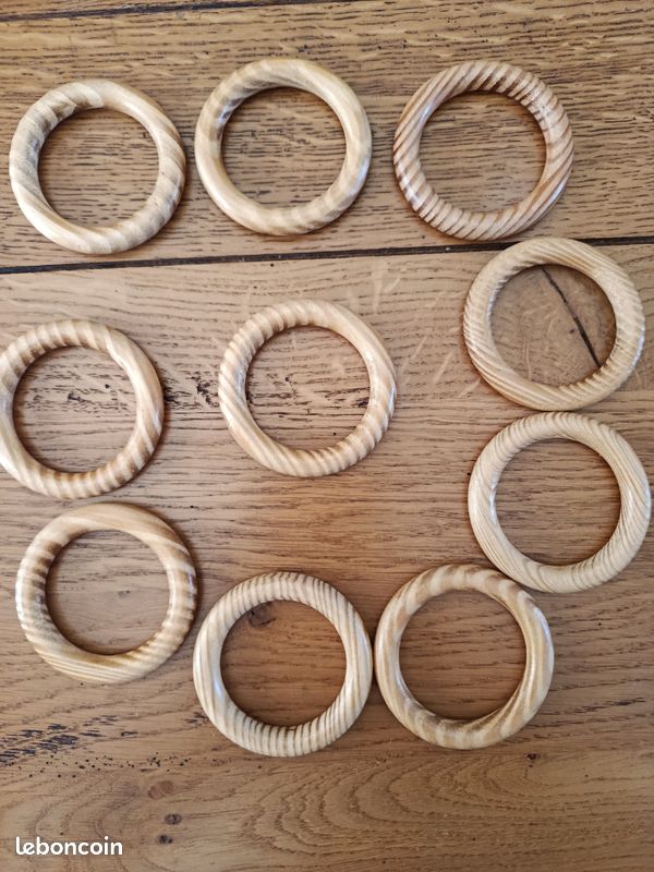 10 anneaux pour tringle à rideaux (image 1)