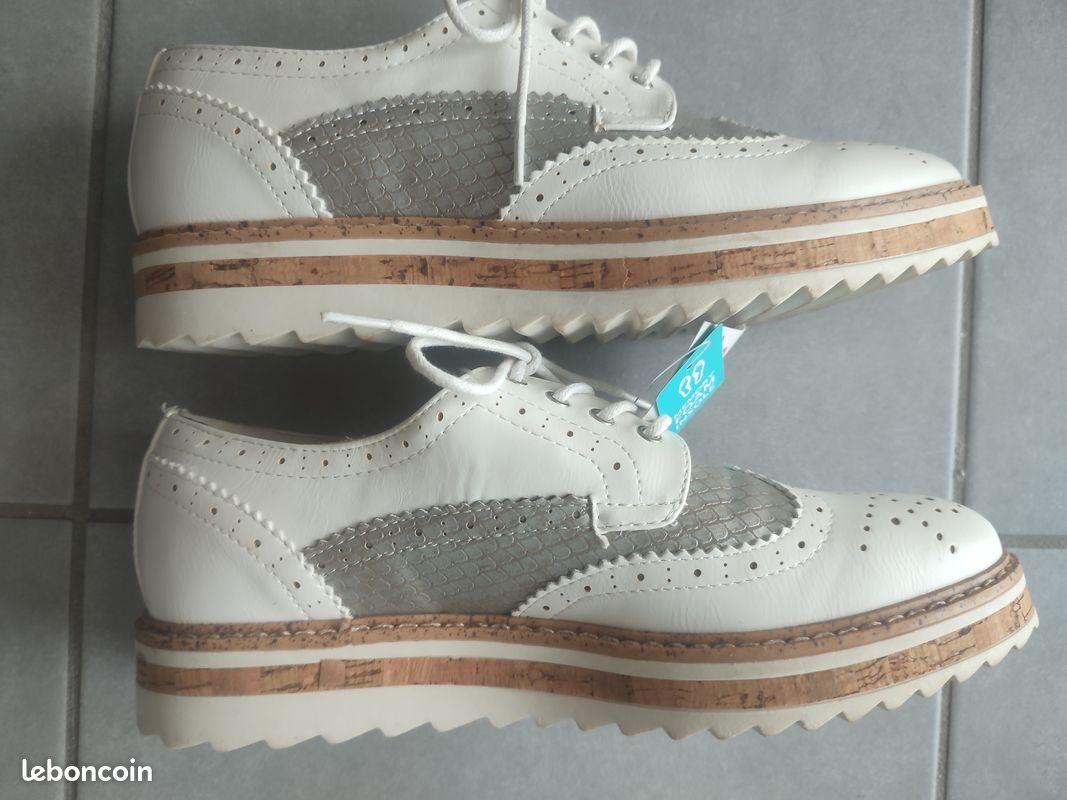 Derbies blanches et argentées (image 7)