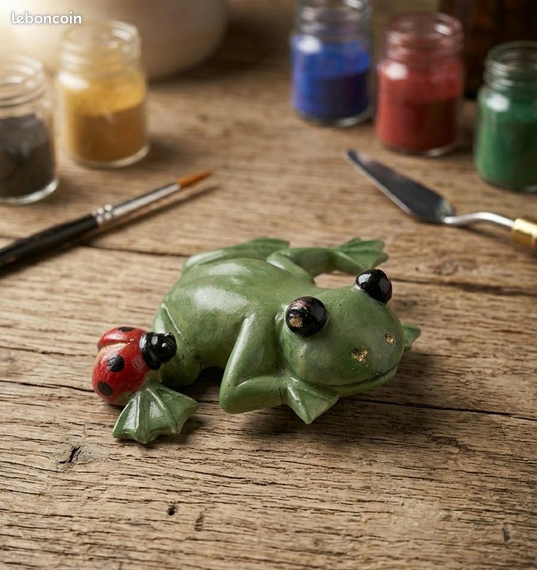 Broche Argent Sterling 3D Grenouille - Onyx Et Hématite 7,2g