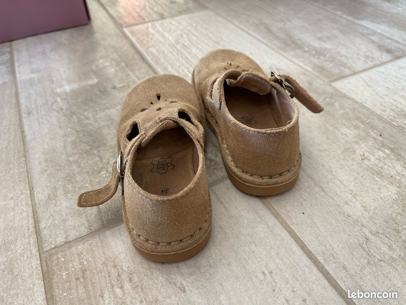 👟 Chaussures ouvertes de type Salomé en nubuck pour fille La