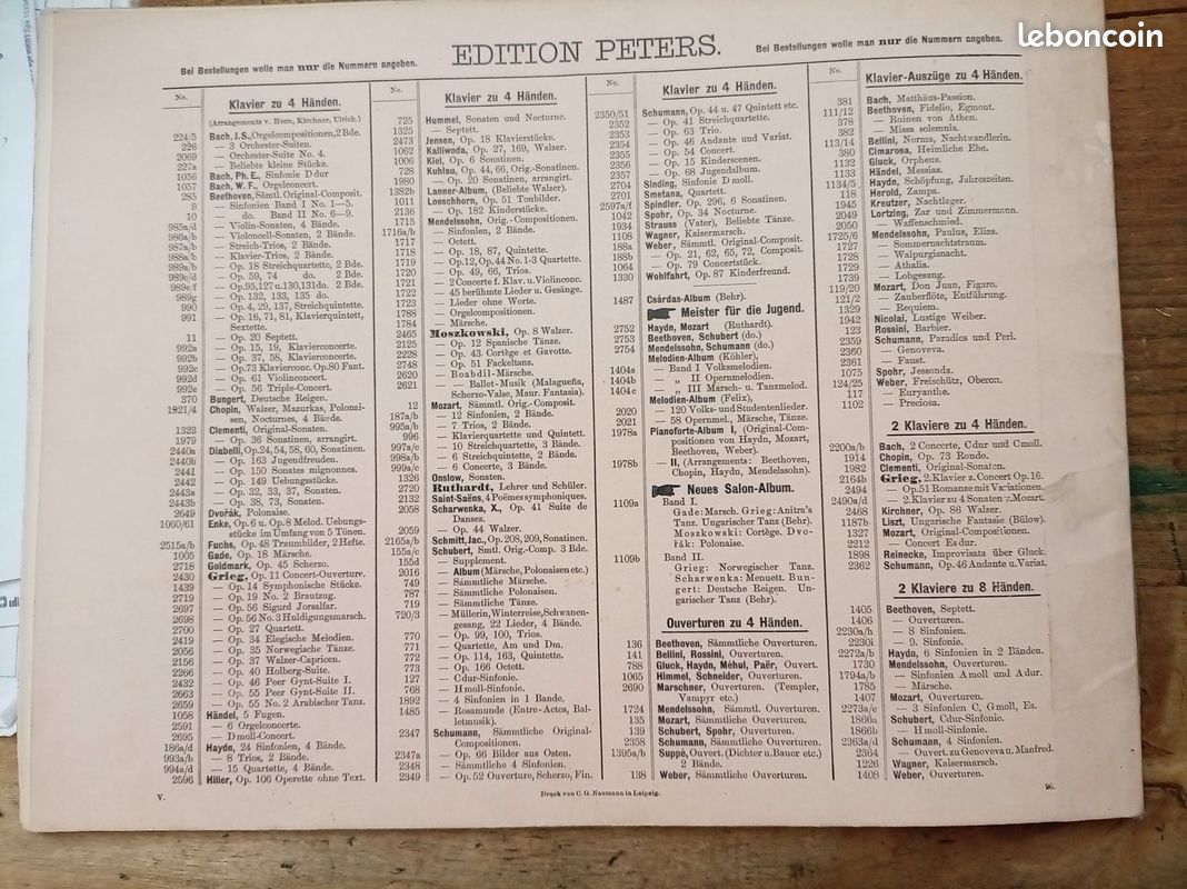 PARTITION EDITION PETERS N 1062 KALLIWODA valses a 4 mains (image 2)