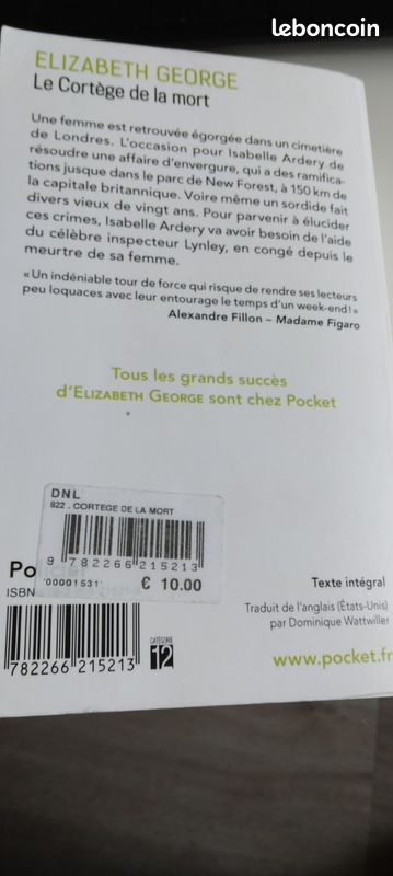 Livre policier Elizabeth George (image 2)