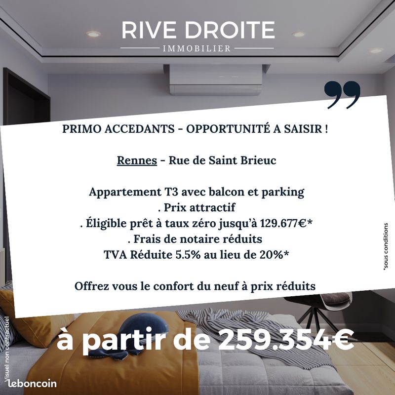 Appartement 4 pièces 76 m² · à Rennes · 76 m² · 259 354 €