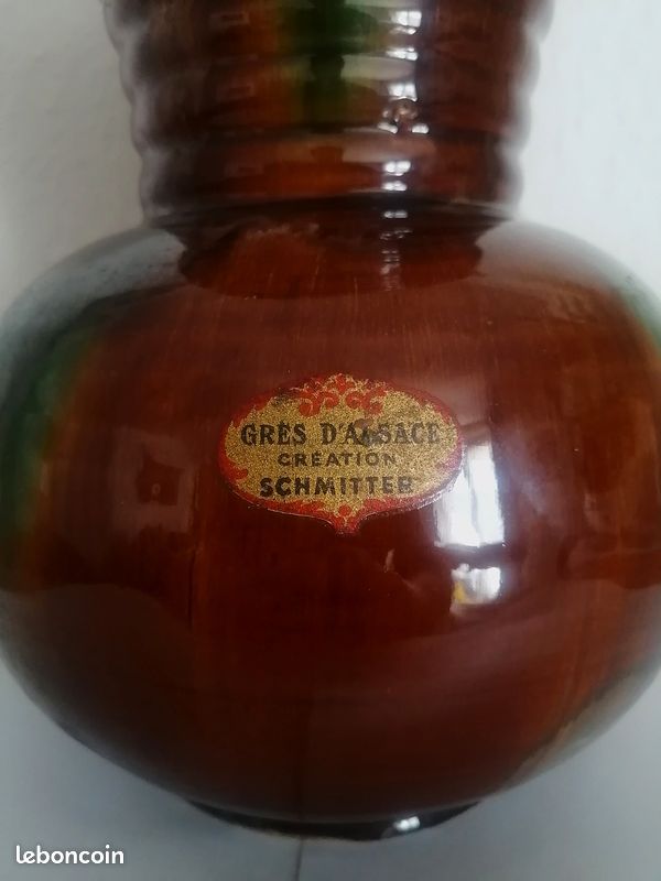 Magnifique vase émaillé Schmitter grès d'Alsace (image 4)