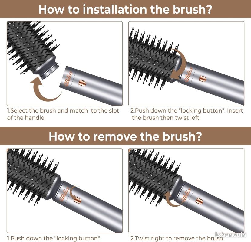 Ukliss Hair Styler, Airstyler 6 IN 1, Brosse Soufflante, Seche Cheveux avec Boucleur a Cheveux à Air (image 7)