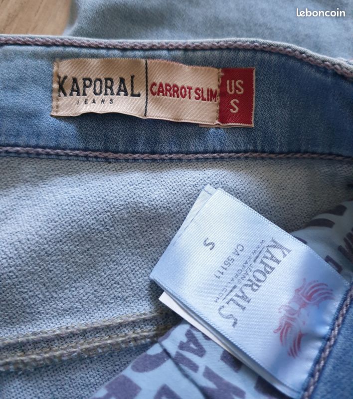 Jeans Destroy Slim Carotte Kaporal Kakee - Taille W28 L30 - Excellent état